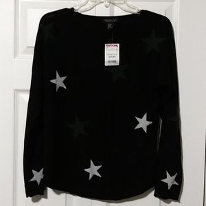 NWT black with stars sweater